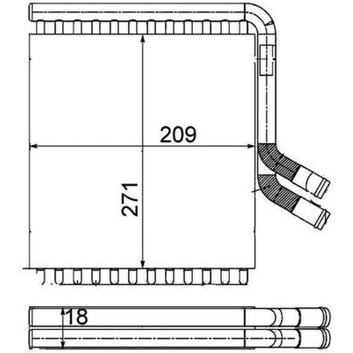 Mahle Heater Matrix Core Heat Exchanger AH 167 000P