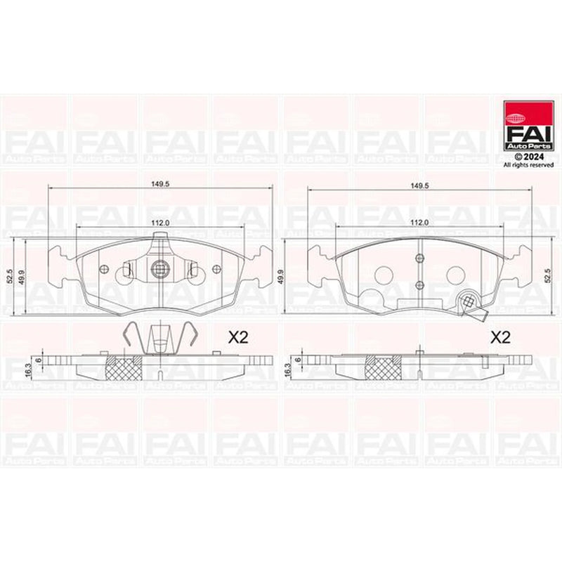 FAI Front Brake Pad Set BP159