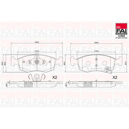 FAI Front Brake Pad Set BP159