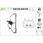 Valeo Electric Window Regulator Lifter Right Front 850169