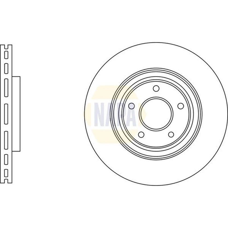 NAPA 2 x Vented Front Brake Discs NBD5142-x2