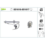 Valeo Electric Window Regulator Lifter Left Front 851616