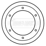 Borg & Beck 2 x Vented Rear Brake Discs BBD5921S-x2