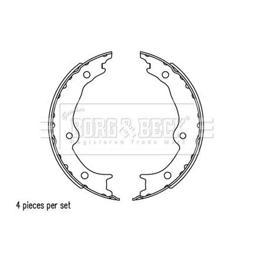 Borg & Beck Parking Brake Shoe Set BBS6534