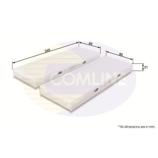 Comline Cabin Air Filter (Pollen Filter) EKF389-2