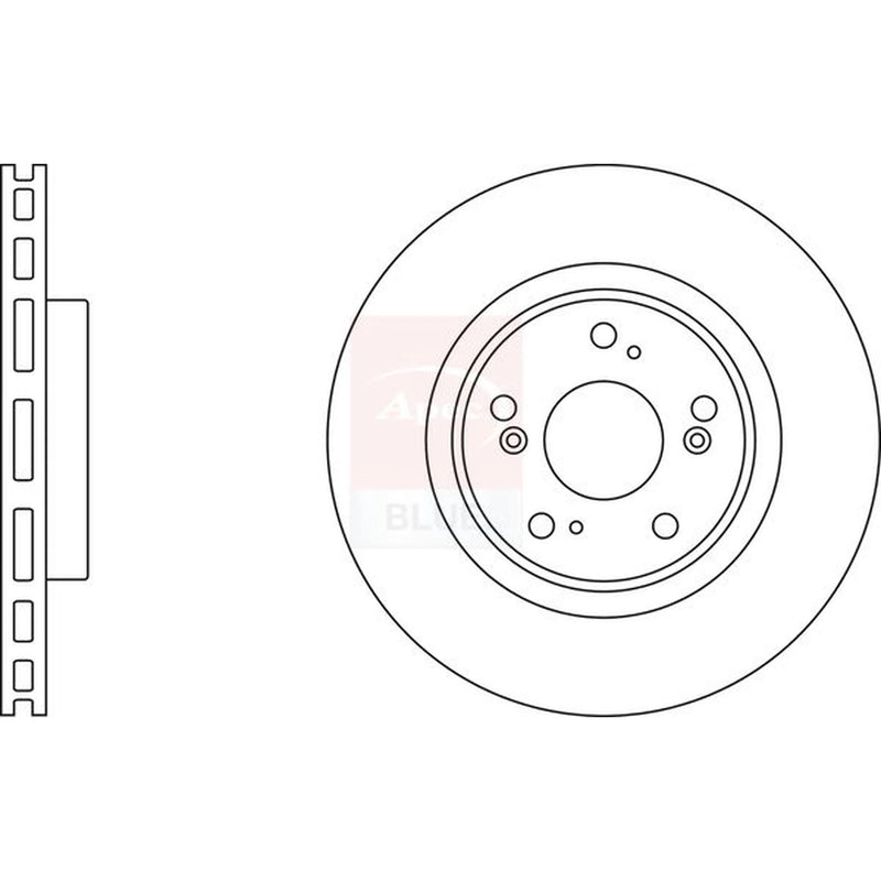 Apec 2 x Vented Front Brake Discs SDK6281-x2