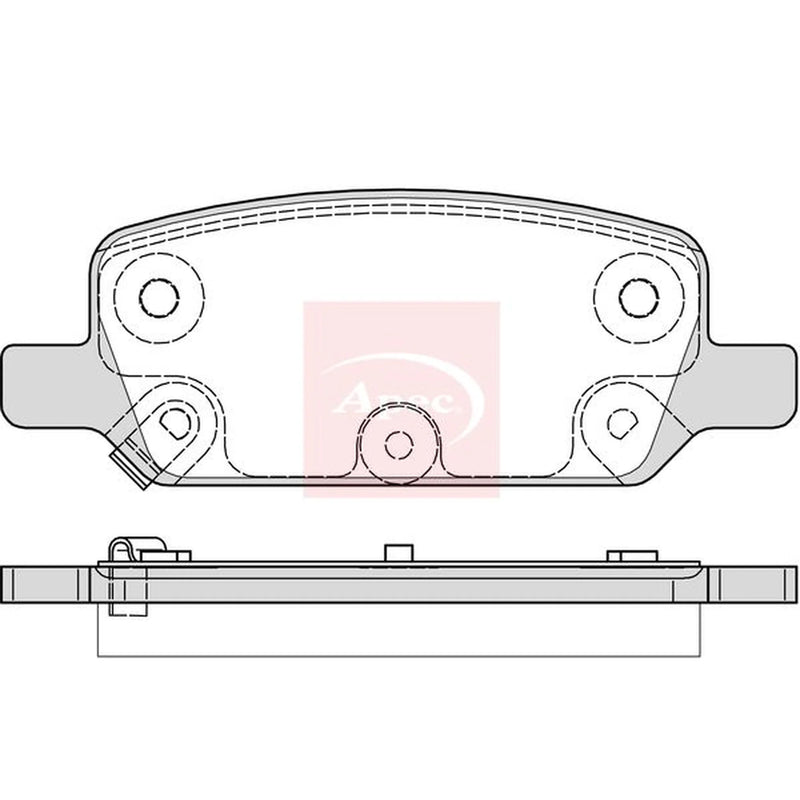 Apec Rear Brake Pad Set PAD2410