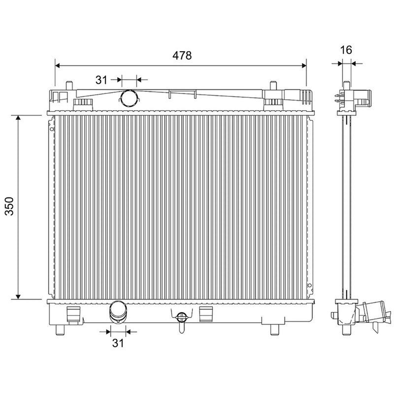 Valeo Engine Radiator 735445