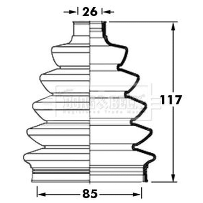 Borg & Beck Drive Shaft Bellow Kit Wheel Side Thermoplast BCB2399