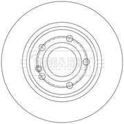 Borg & Beck 2 x Solid Rear Brake Discs BBD5617-x2
