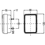 Hella Tail Light / Lamp P21W Right 2SD 997 131-051