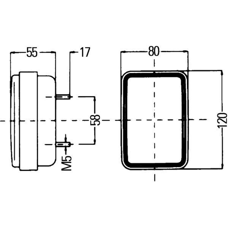 Hella Tail Light / Lamp P21W Right 2SD 997 131-051