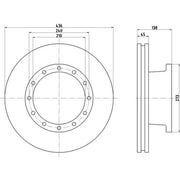Textar 2 x Internally Vented Front Brake Discs 93096100-x2