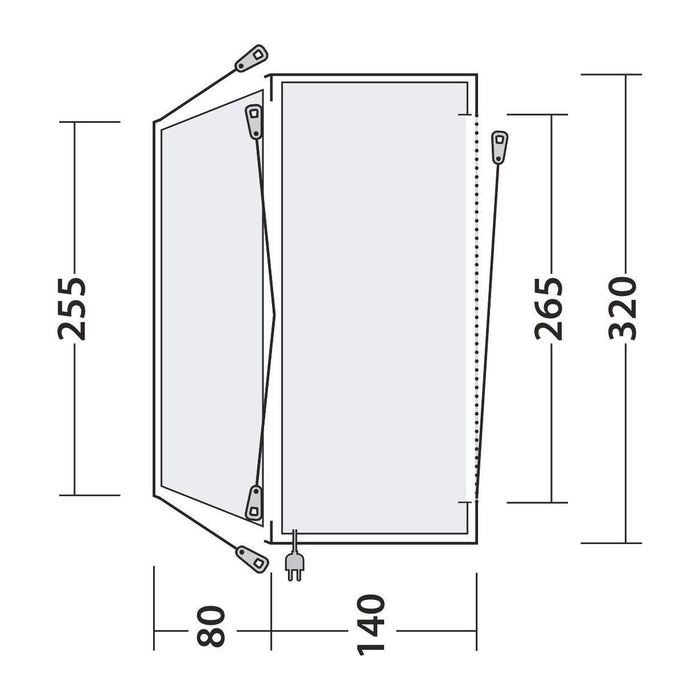 Outwell Seacrest Poled Driveaway Campervan Awning - Outwell - Van Life Living