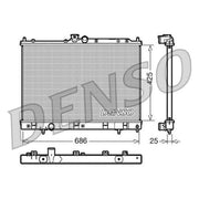 Denso Engine Radiator DRM45028