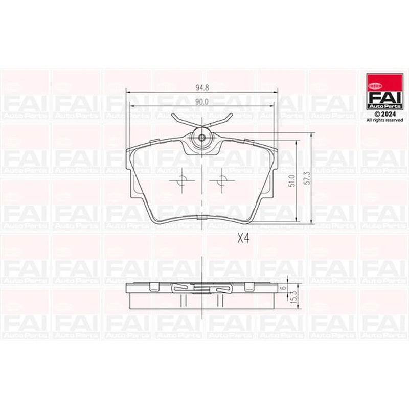 FAI Rear Brake Pad Set BP118