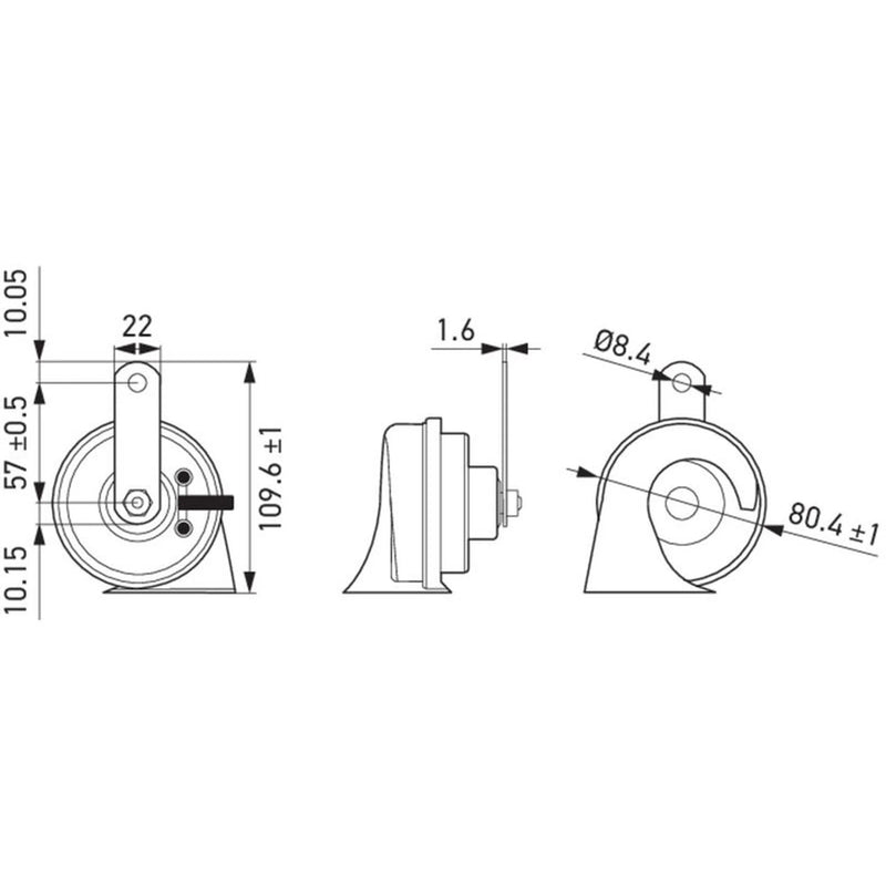 Hella Car Horn Signal Unit 3FH 012 010-171