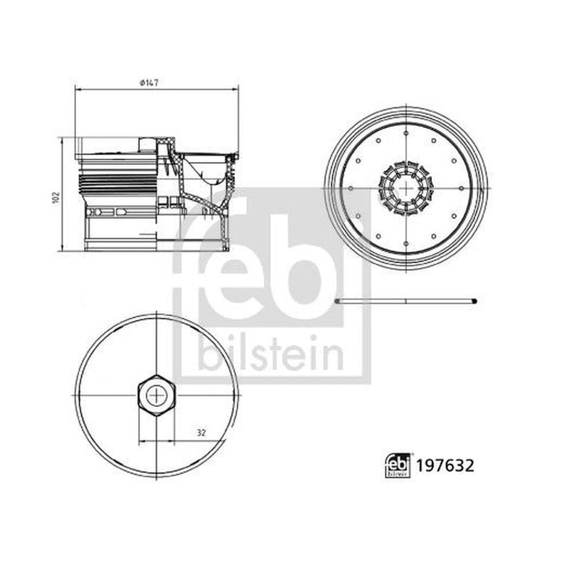 Febi Oil Filter Housing Cap 197632