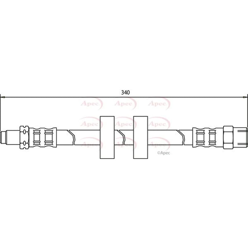 Apec Brake Hydraulic Hose Line Front HOS3051