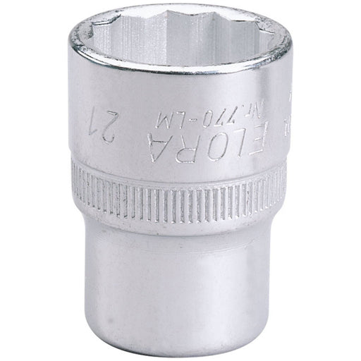 Draper Elora Bi-Hexagon Socket, 1/2" Sq. Dr., 21mm 24666 Draper  - Town Parts