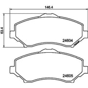 Mintex Front Brake Pad Set MDB3004