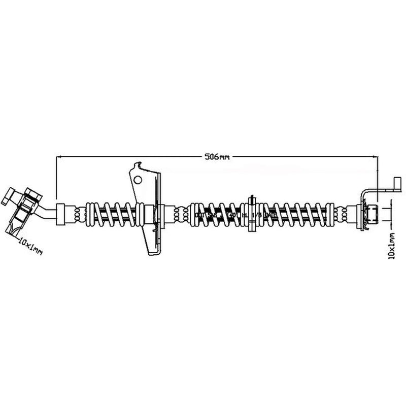 Juratek Brake Hydraulic Hose Line Lower JBH1298R