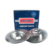 Borg & Beck 2 x Solid Rear Brake Discs BBD4743-x2