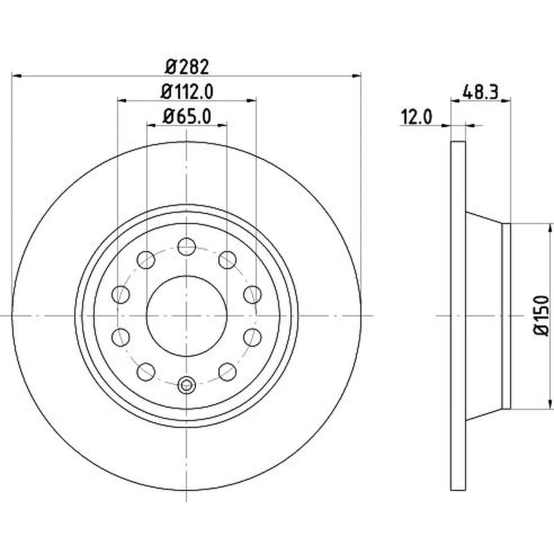 Mintex Mintex Rear Brake Disc Kit solid MDK0249