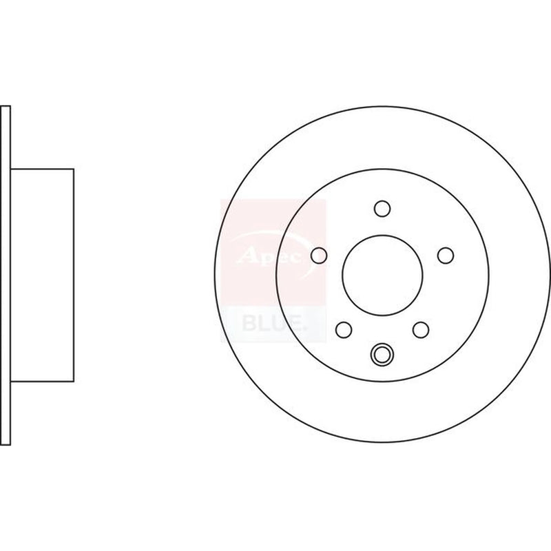 Apec 2 x Solid Rear Brake Discs SDK6206-x2