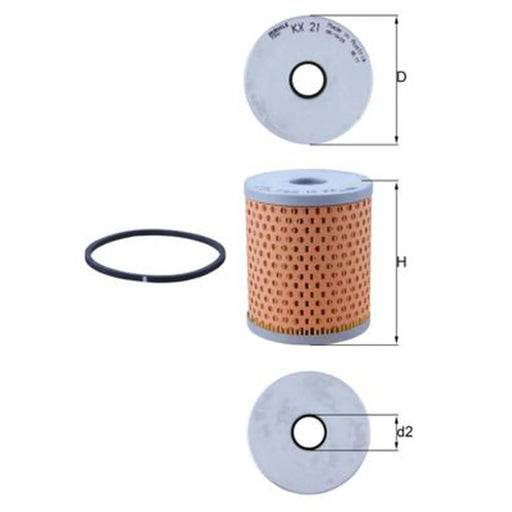 Mahle Fuel Filter Element KX 21D
