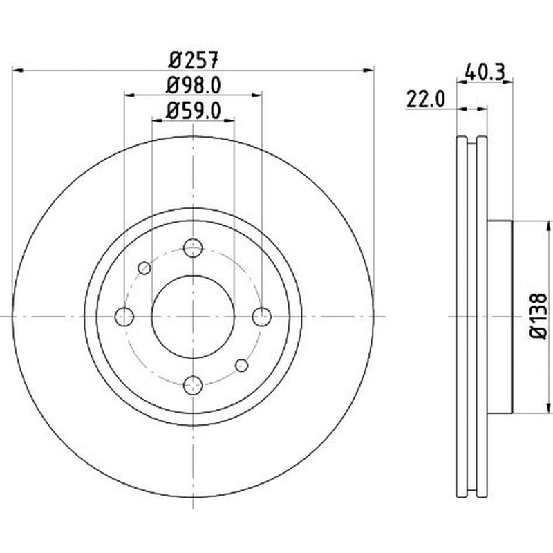 Mintex Lcv Van Kits internally vented MVK0007