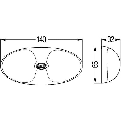 Hella Interior Lamp Duraled 12 White 2JA Interior 2JA 959 700-102 2JA 959