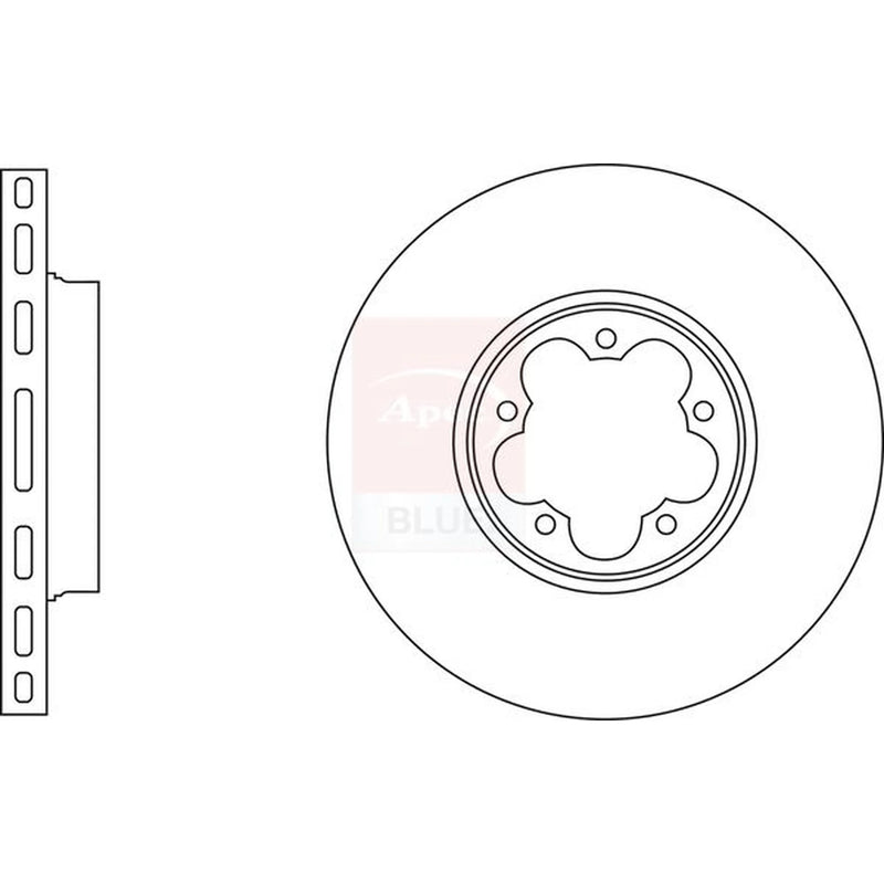 Apec 2 x Vented Front Brake Discs SDK6820-x2