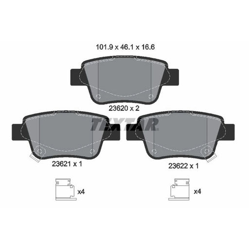 Textar Rear Brake Pad Set 2362002