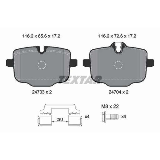 Textar Rear Brake Pad Set 2470303