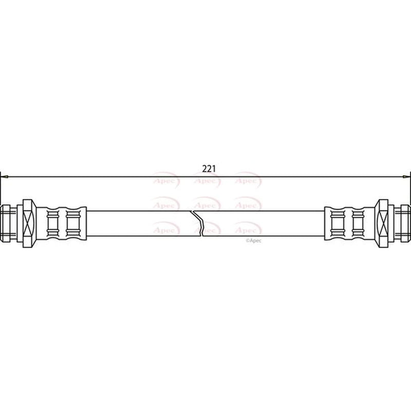 Apec Brake Hydraulic Hose Line outer HOS3440
