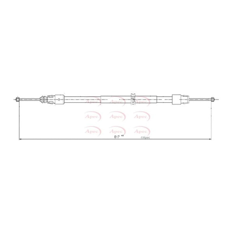 Apec Handbrake Cable Right Rear CAB1028