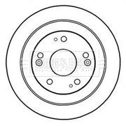 Borg & Beck 2 x Solid Rear Brake Discs BBD5321-x2