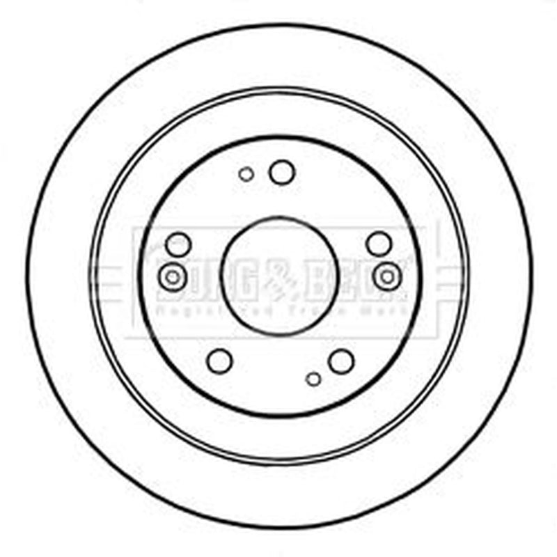 Borg & Beck 2 x Solid Rear Brake Discs BBD5321-x2
