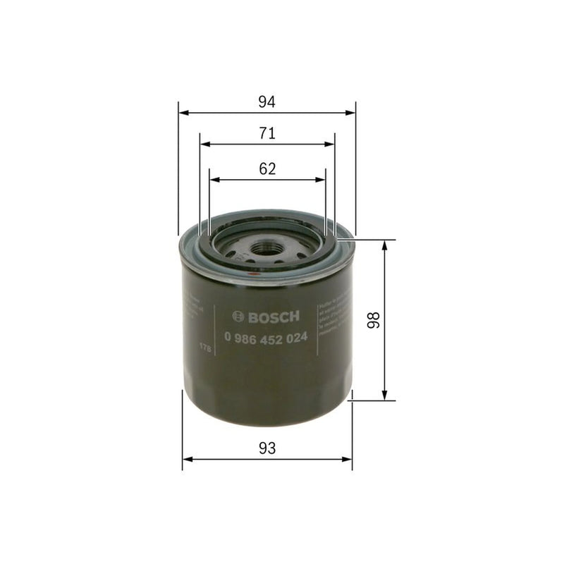 Bosch Engine Oil Filter 0 986 452 024