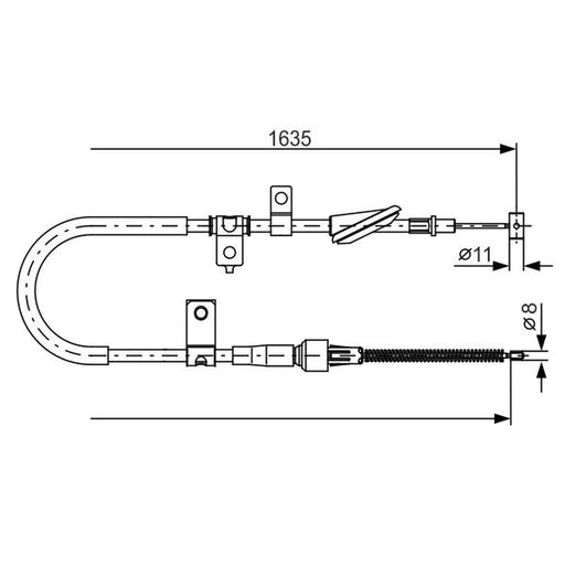 Bosch Handbrake Cable Left Rear 1 987 482 258