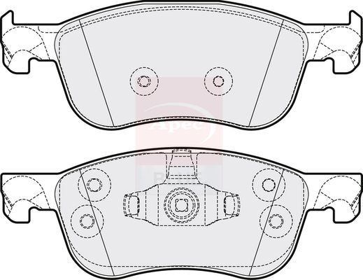 Apec Blue Brake Pad Set Front 155mm x 16mm PD3893