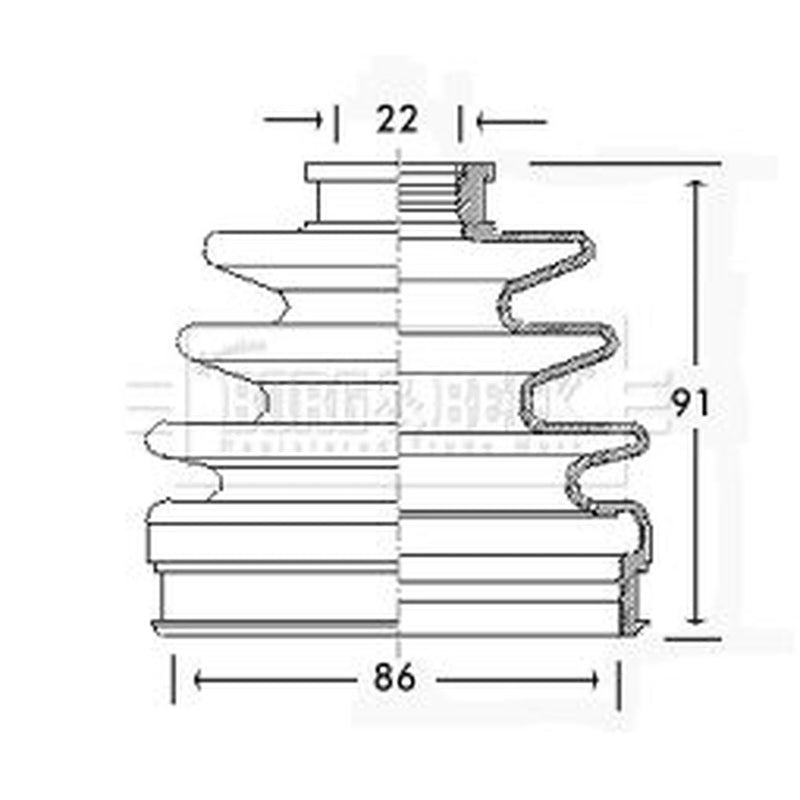 Borg & Beck Drive Shaft Bellow Kit Wheel Side BCB2342