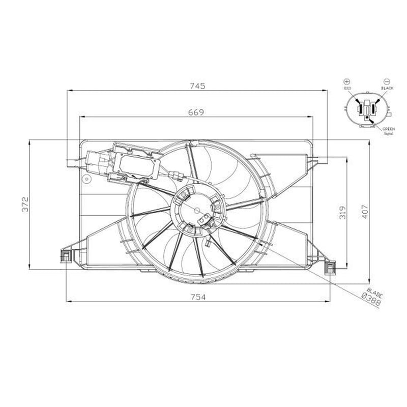 NRF Engine Cooling Fan 47959