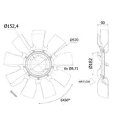 Mahle Radiator Cooling Fan Blade CFW 93 000P