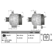 Denso Car Alternator 12V fits Toyota Auris 2006-2012 2.0 2.2
