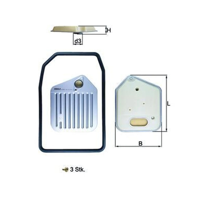 Mahle Automatic Transmission Hydraulic Filter HX 163KIT