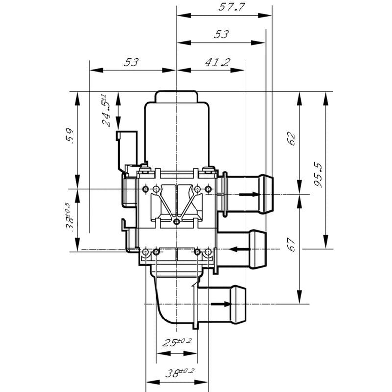 Bosch Coolant Control Valve Assembly 1 147 412 213