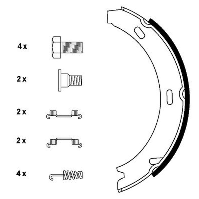 Mintex Parking Brake Shoe Set MFR650
