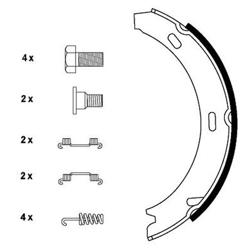 Textar Parking Brake Shoe Set 91044500